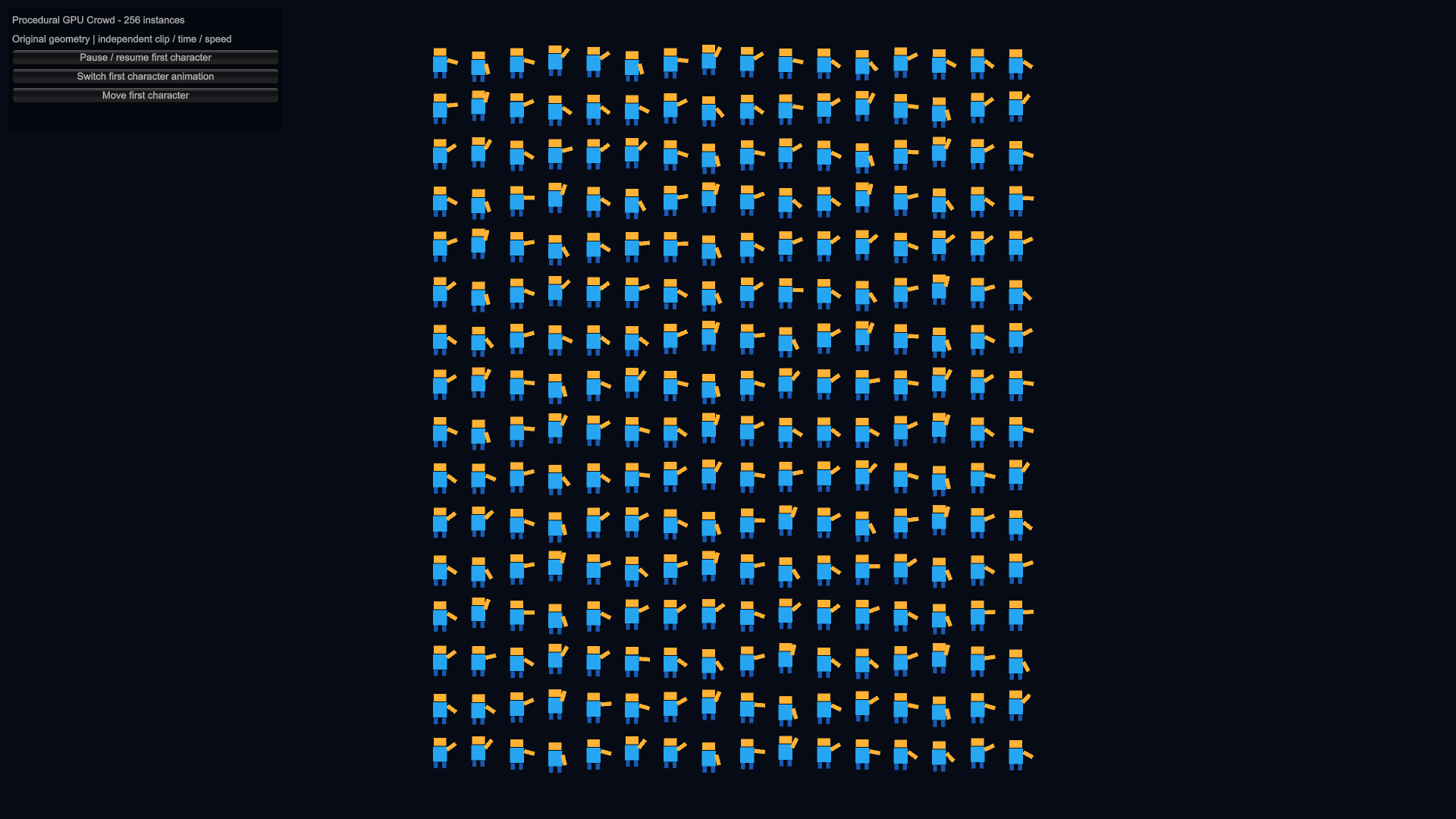 Included original 256-robot Crowd scene